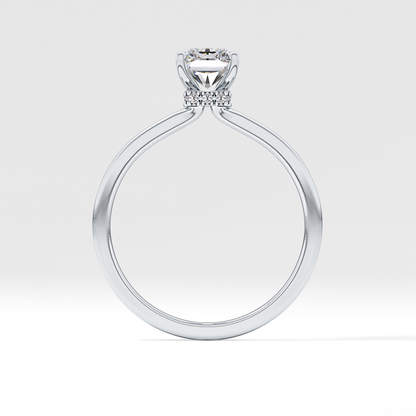 Radiant Hidden Halo Lab Grown Diamond Engagement Ring