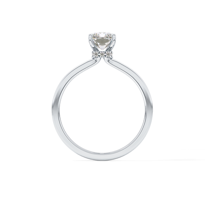 Radiant Hidden Halo Lab Grown Diamond Engagement Ring
