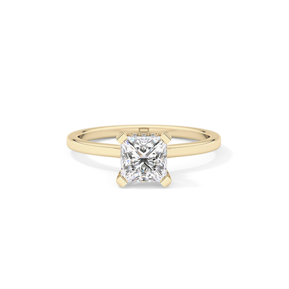 Princess Hidden Halo Lab Grown Diamond Engagement Ring