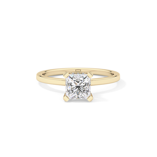 Princess Hidden Halo Lab Grown Diamond Engagement Ring