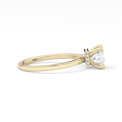 Princess Hidden Halo Lab Grown Diamond Engagement Ring