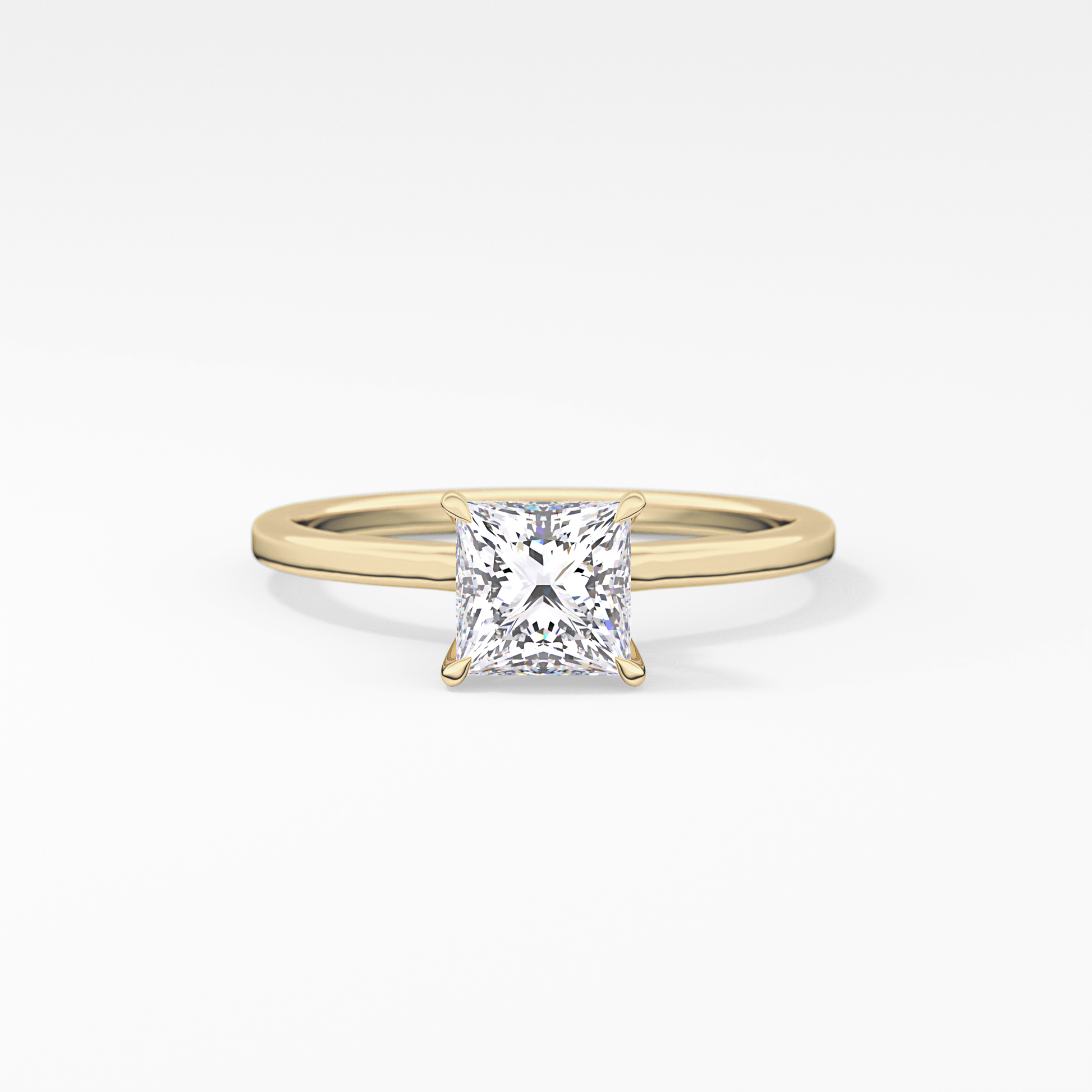 Princess Hidden Halo Lab Grown Diamond Engagement Ring