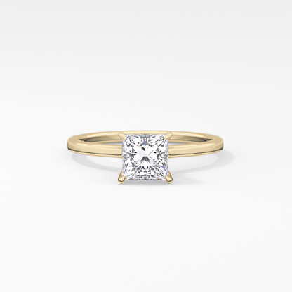 Princess Hidden Halo Lab Grown Diamond Engagement Ring
