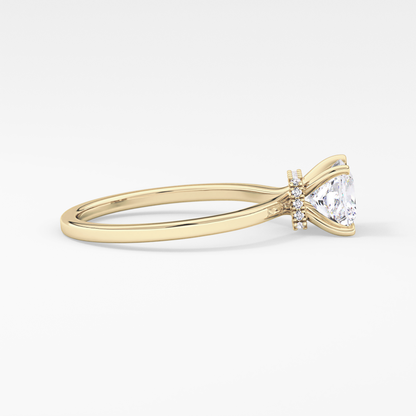 Princess Hidden Halo Lab Grown Diamond Engagement Ring
