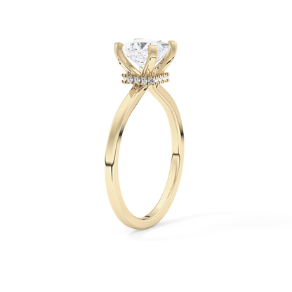 Princess Hidden Halo Lab Grown Diamond Engagement Ring