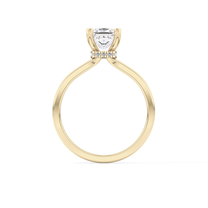 Princess Hidden Halo Lab Grown Diamond Engagement Ring