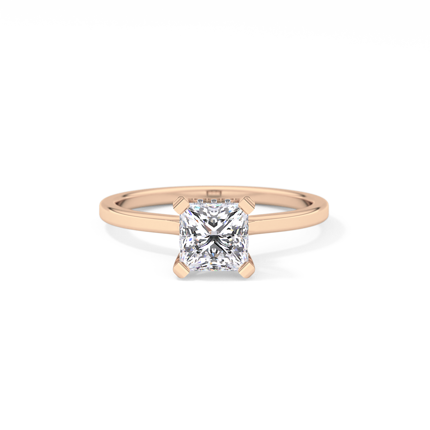 Princess Hidden Halo Lab Grown Diamond Engagement Ring