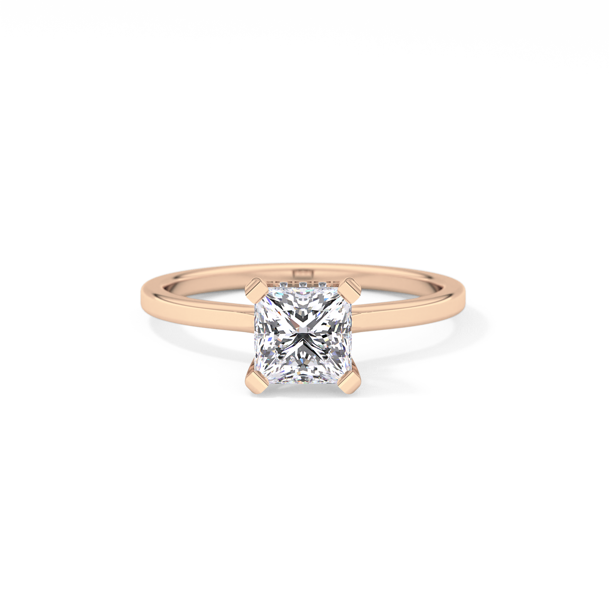 Princess Hidden Halo Lab Grown Diamond Engagement Ring