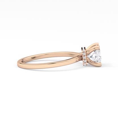 Princess Hidden Halo Lab Grown Diamond Engagement Ring