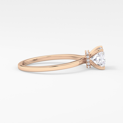 Princess Hidden Halo Lab Grown Diamond Engagement Ring