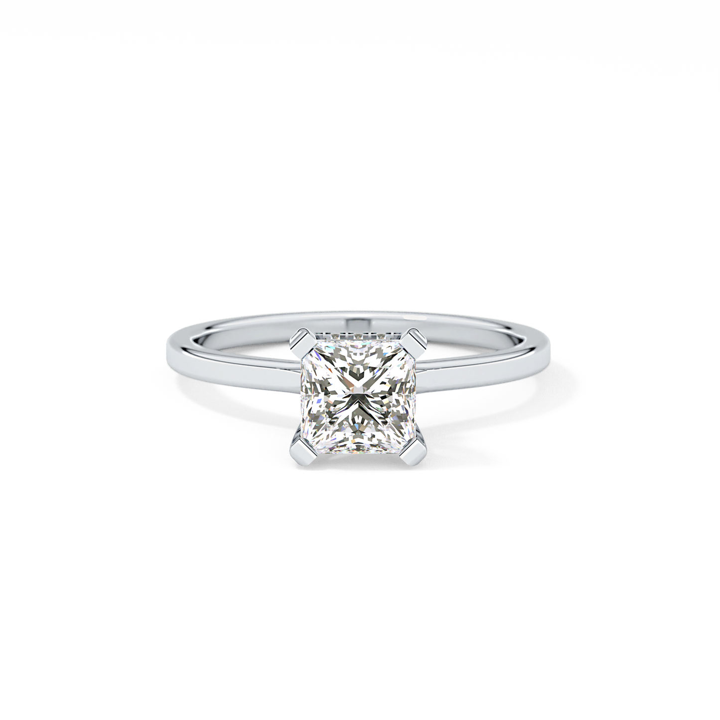 Princess Hidden Halo Lab Grown Diamond Engagement Ring