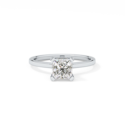 Princess Hidden Halo Lab Grown Diamond Engagement Ring