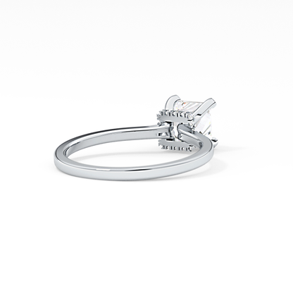 Princess Hidden Halo Lab Grown Diamond Engagement Ring