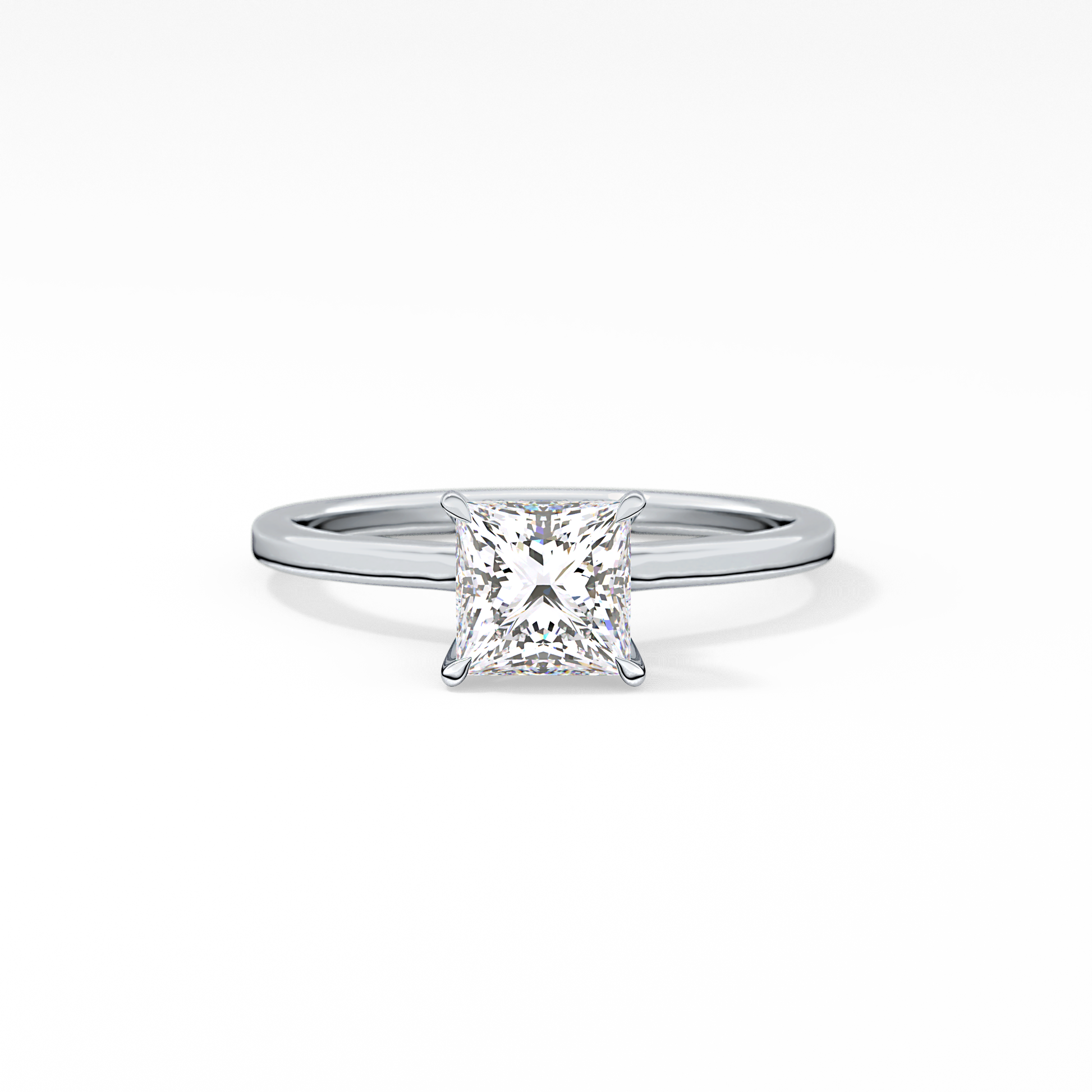 Princess Hidden Halo Lab Grown Diamond Engagement Ring