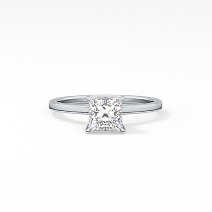 Princess Hidden Halo Lab Grown Diamond Engagement Ring