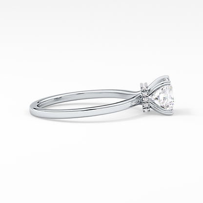 Princess Hidden Halo Lab Grown Diamond Engagement Ring