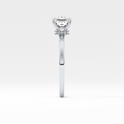 Princess Hidden Halo Lab Grown Diamond Engagement Ring