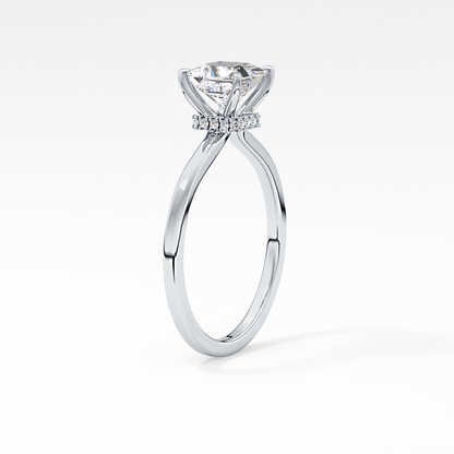 Princess Hidden Halo Lab Grown Diamond Engagement Ring