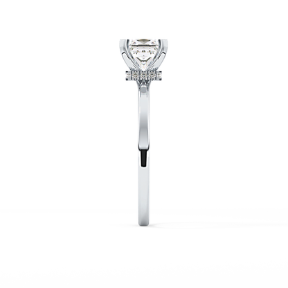 Princess Hidden Halo Lab Grown Diamond Engagement Ring