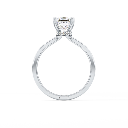 Princess Hidden Halo Lab Grown Diamond Engagement Ring