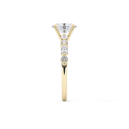 Oval Pave Lab Grown Diamond Engagement Ring