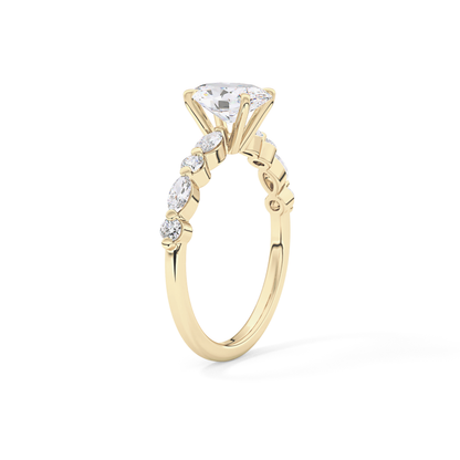 Oval Pave Lab Grown Diamond Engagement Ring