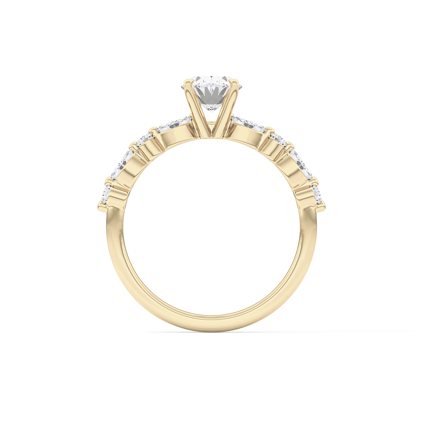 Oval Pave Lab Grown Diamond Engagement Ring