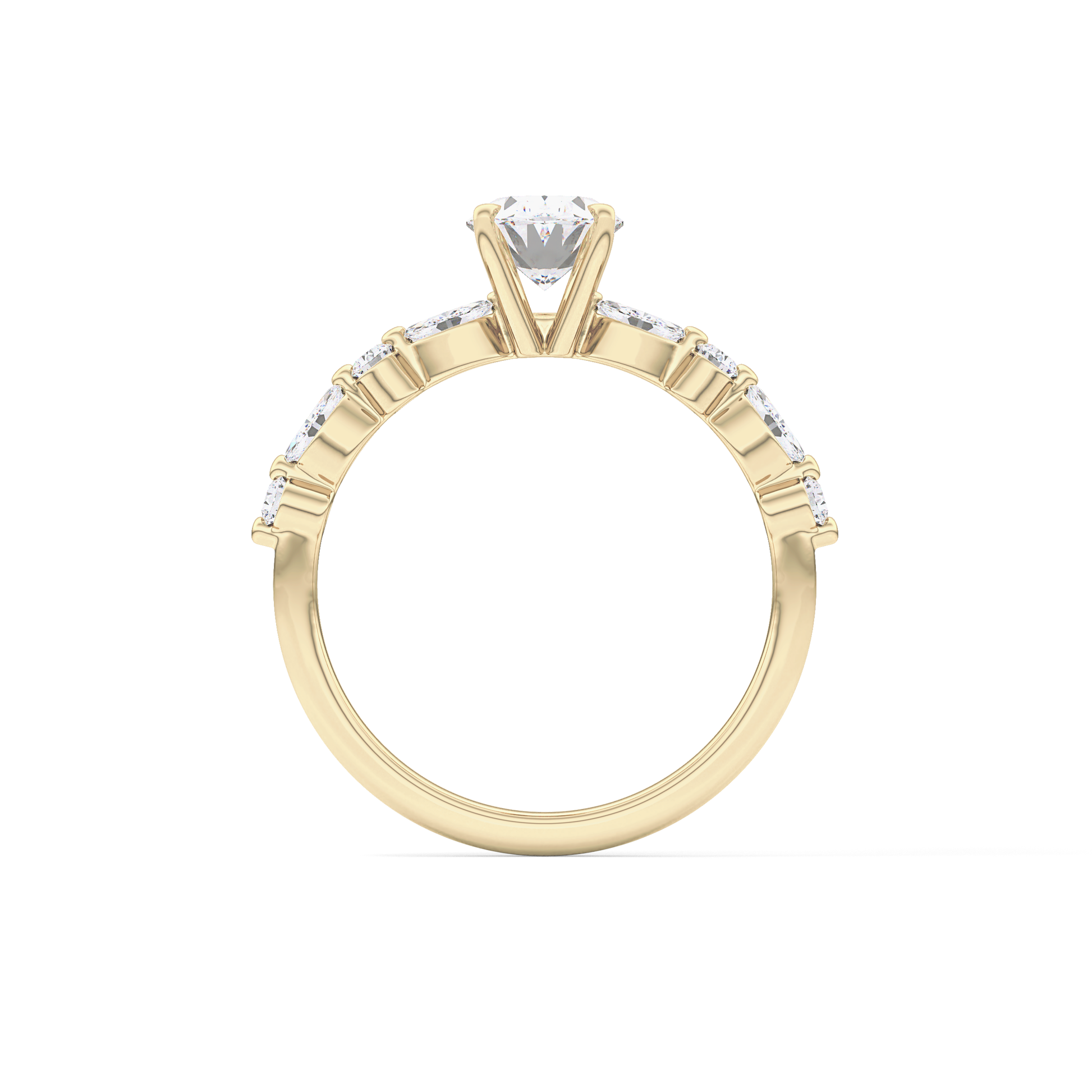Oval Pave Lab Grown Diamond Engagement Ring