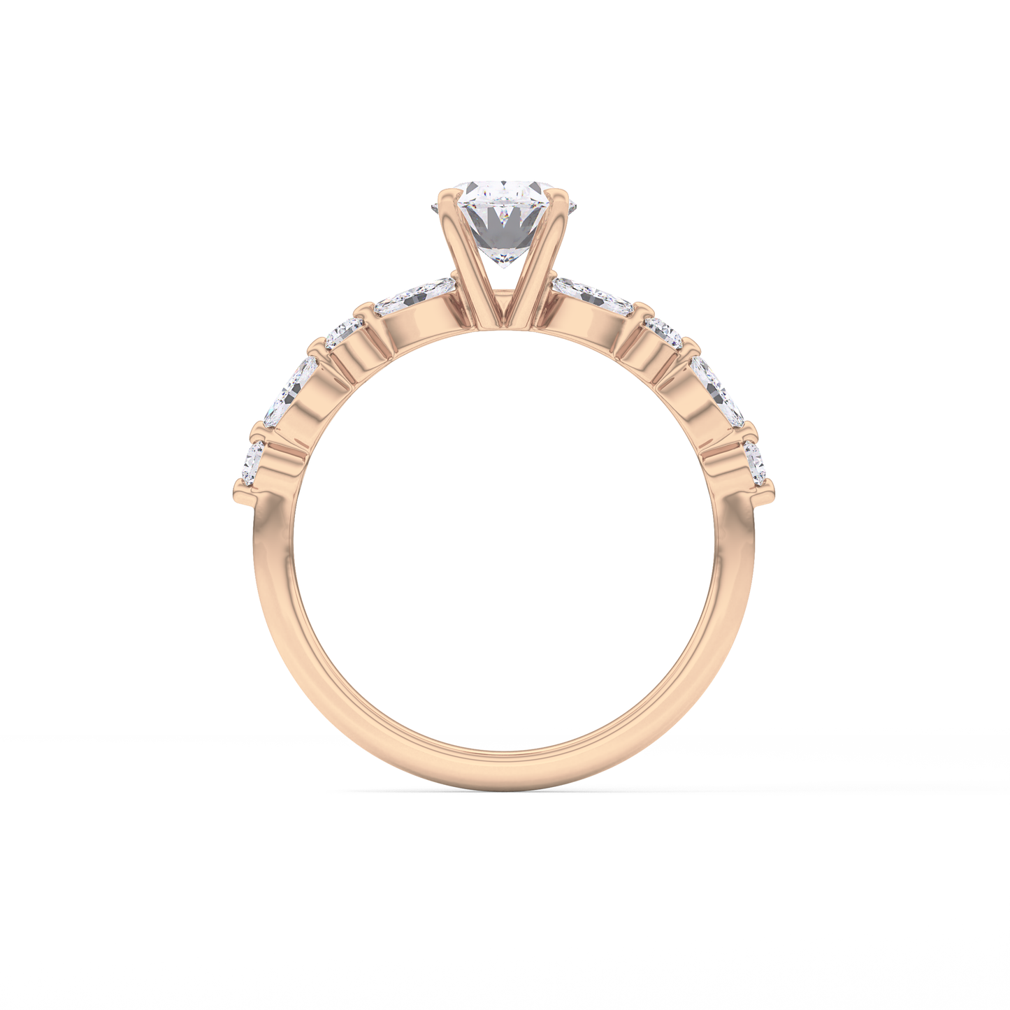 Oval Pave Lab Grown Diamond Engagement Ring