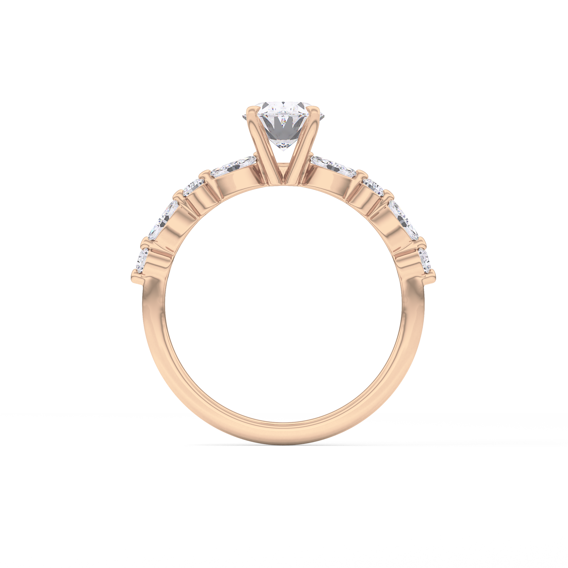 Oval Pave Lab Grown Diamond Engagement Ring