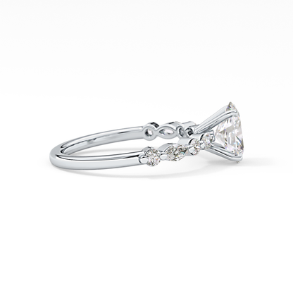 Oval Pave Lab Grown Diamond Engagement Ring
