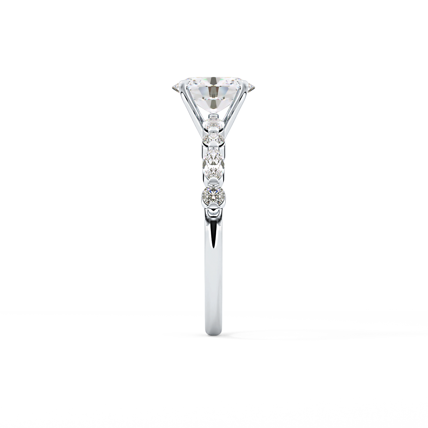 Oval Pave Lab Grown Diamond Engagement Ring