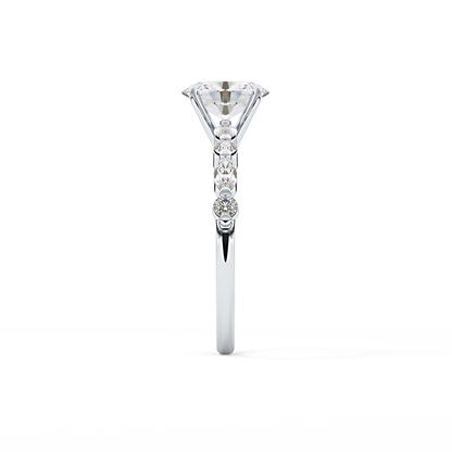 Oval Pave Lab Grown Diamond Engagement Ring