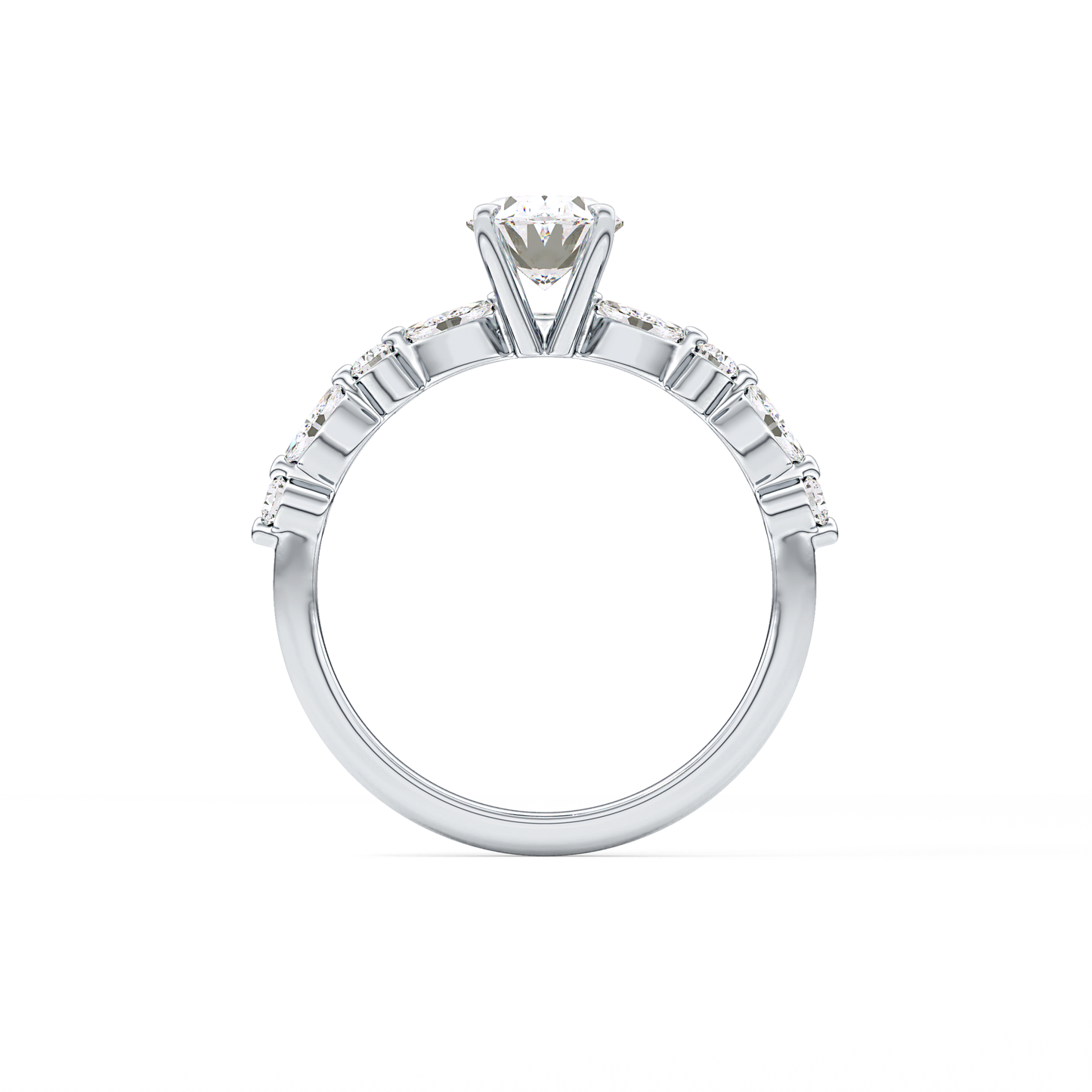 Oval Pave Lab Grown Diamond Engagement Ring