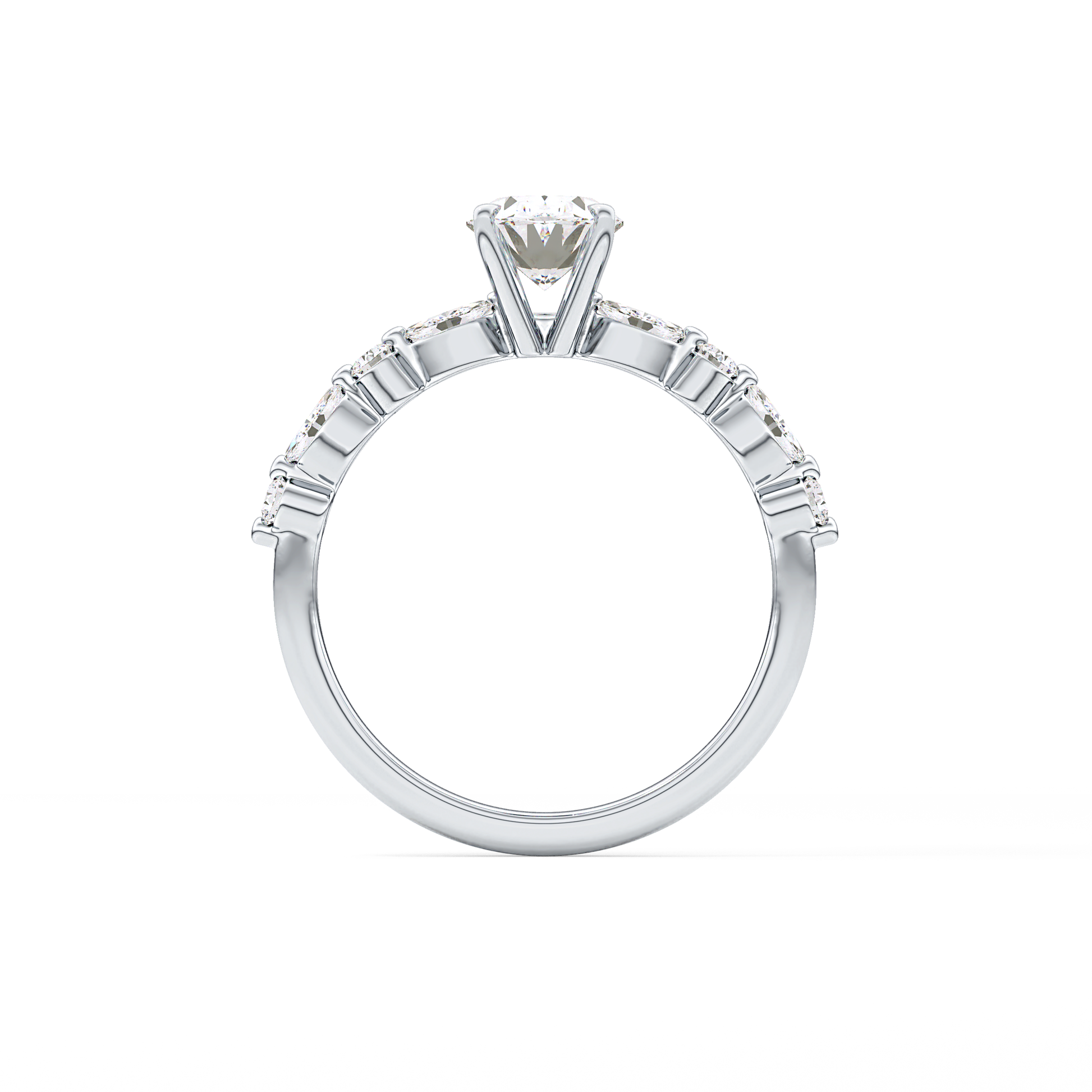 Oval Pave Lab Grown Diamond Engagement Ring