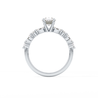 Oval Pave Lab Grown Diamond Engagement Ring