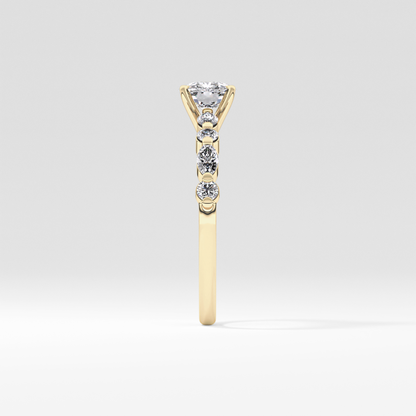 Cushion Pave Lab Grown Diamond Engagement Ring