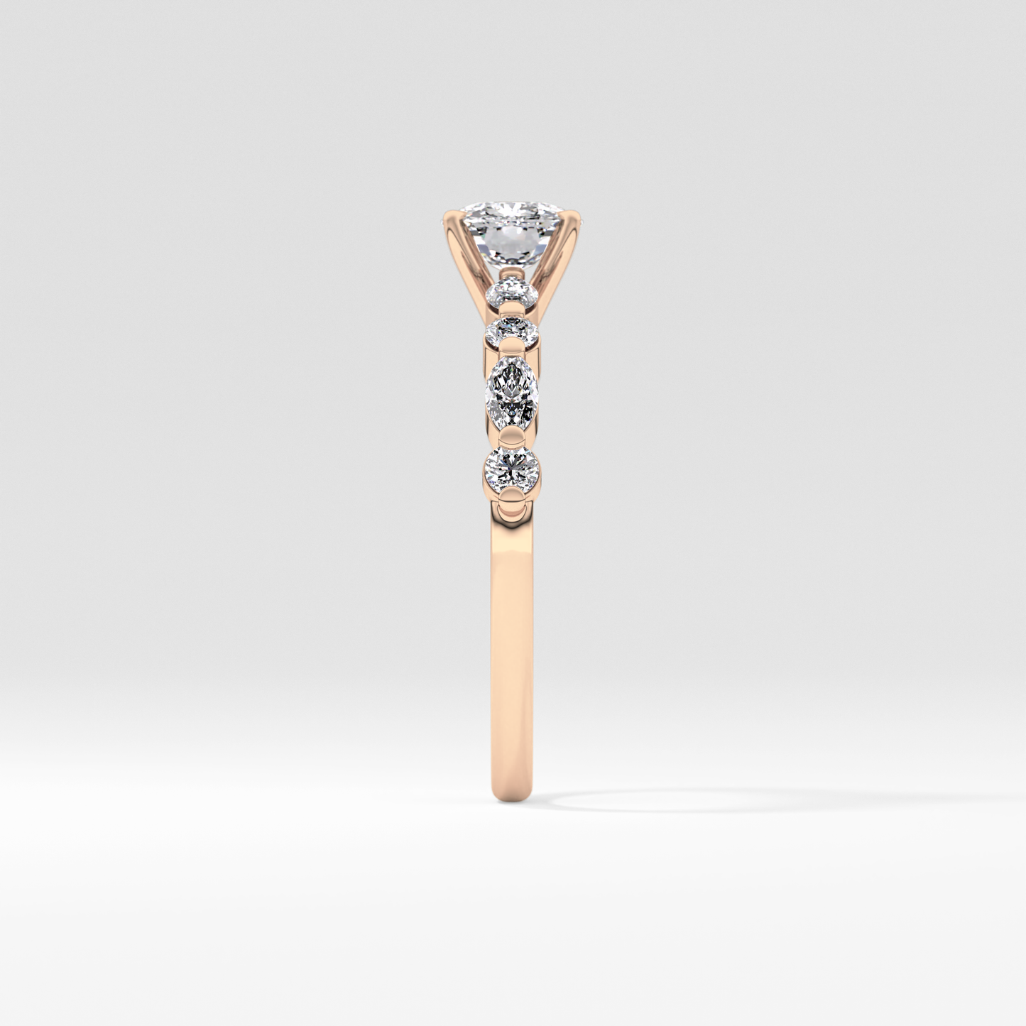 Cushion Pave Lab Grown Diamond Engagement Ring