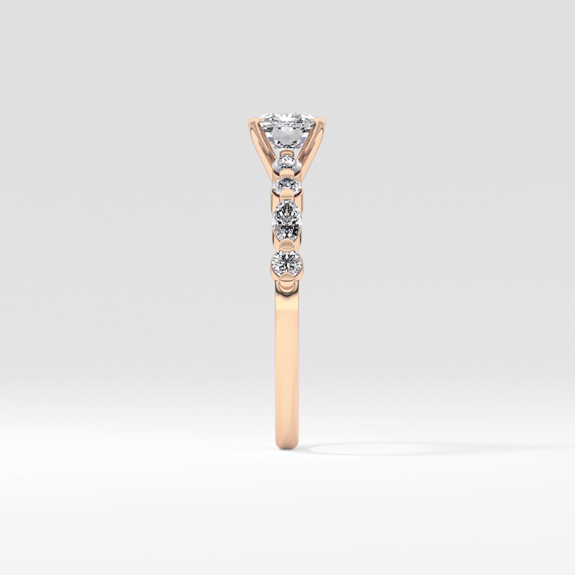 Cushion Pave Lab Grown Diamond Engagement Ring