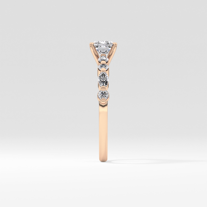 Cushion Pave Lab Grown Diamond Engagement Ring