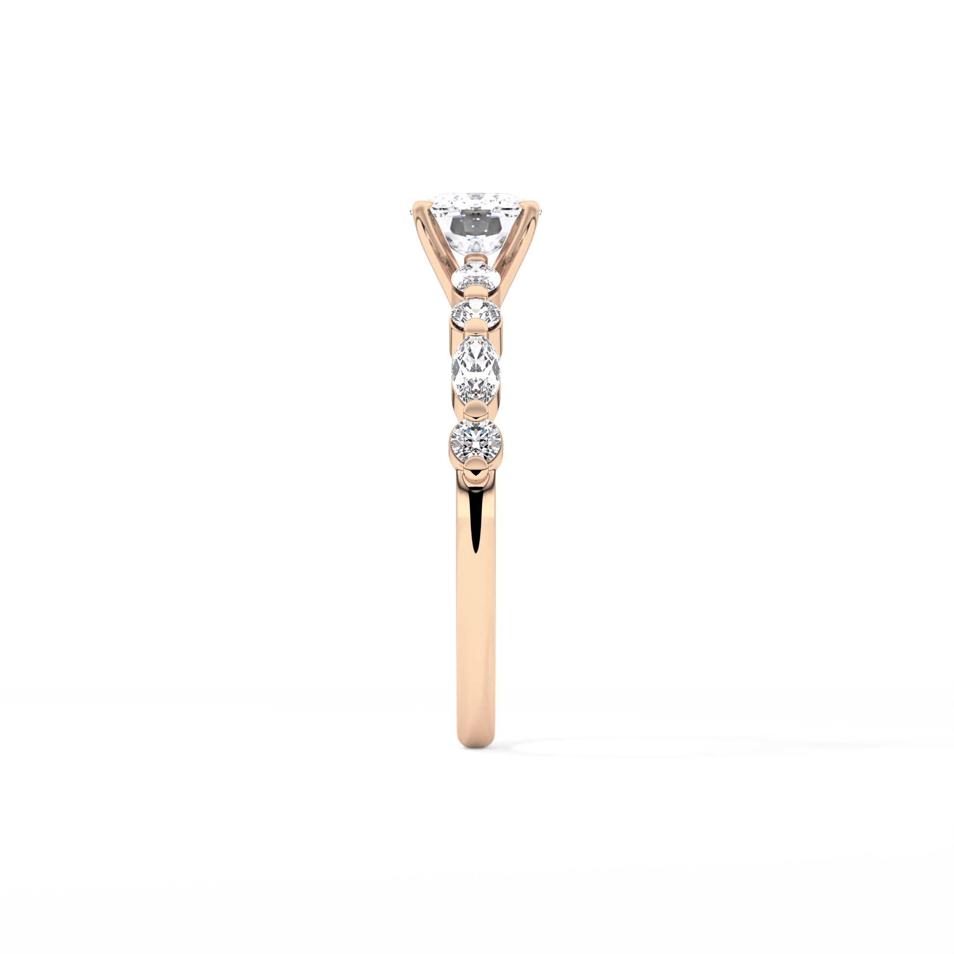 Cushion Pave Lab Grown Diamond Engagement Ring