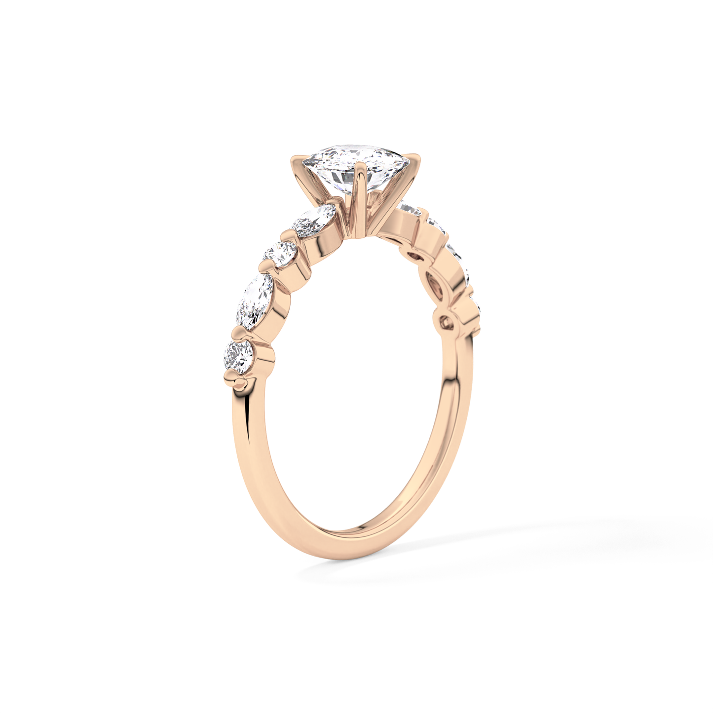 Cushion Pave Lab Grown Diamond Engagement Ring