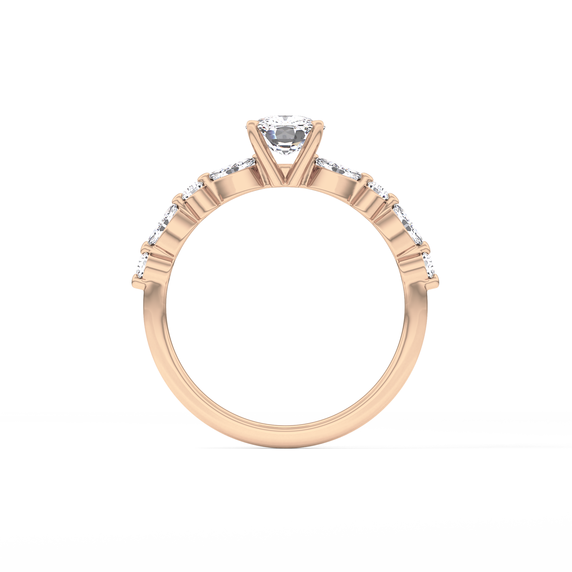 Cushion Pave Lab Grown Diamond Engagement Ring