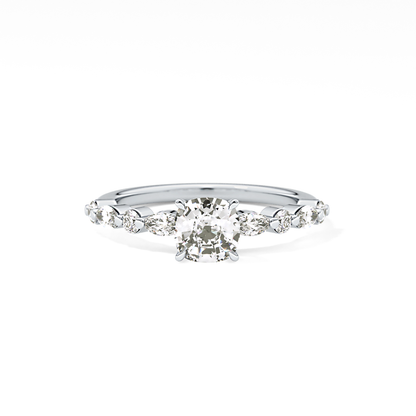 Cushion Pave Lab Grown Diamond Engagement Ring