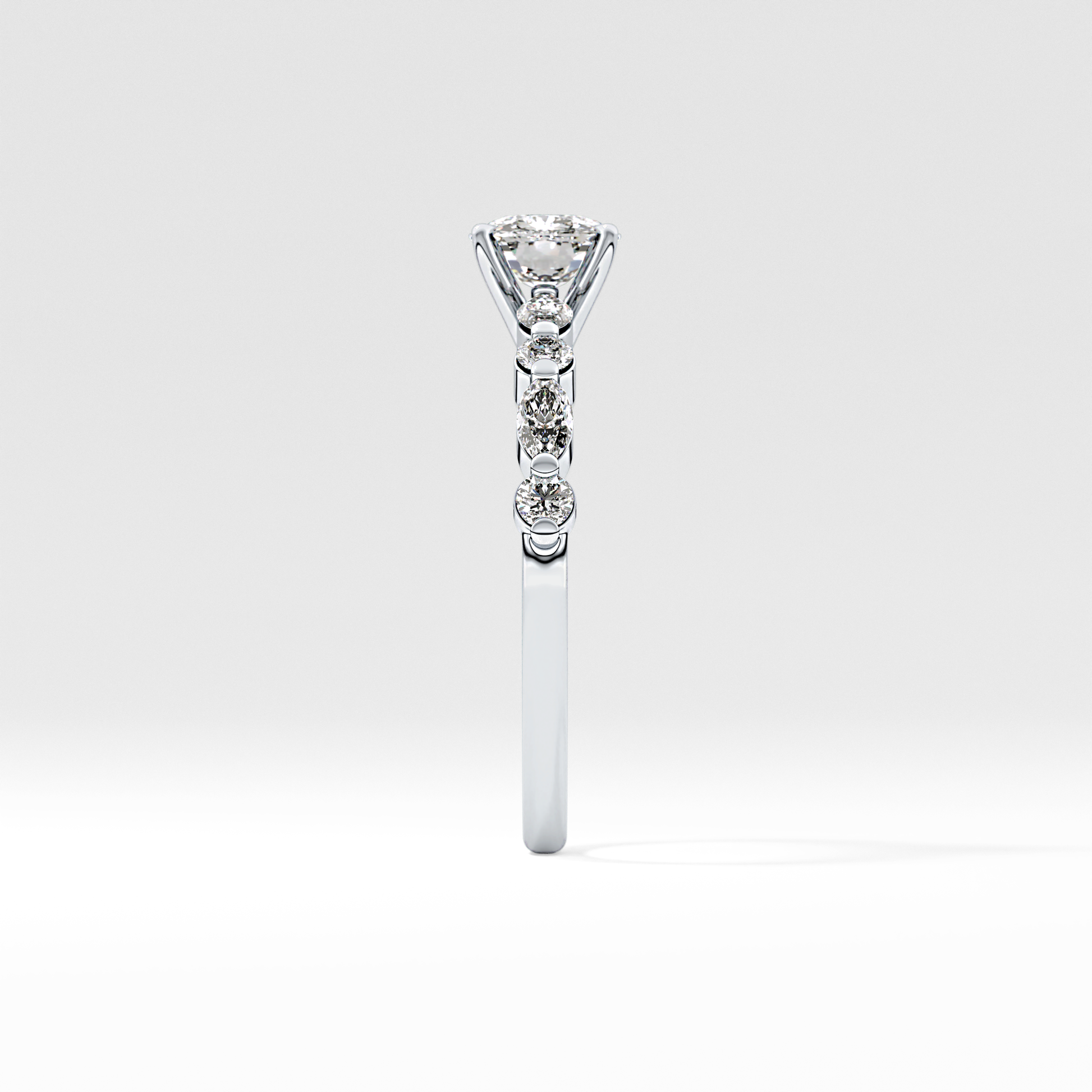 Cushion Pave Lab Grown Diamond Engagement Ring