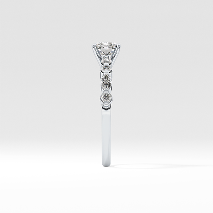 Cushion Pave Lab Grown Diamond Engagement Ring