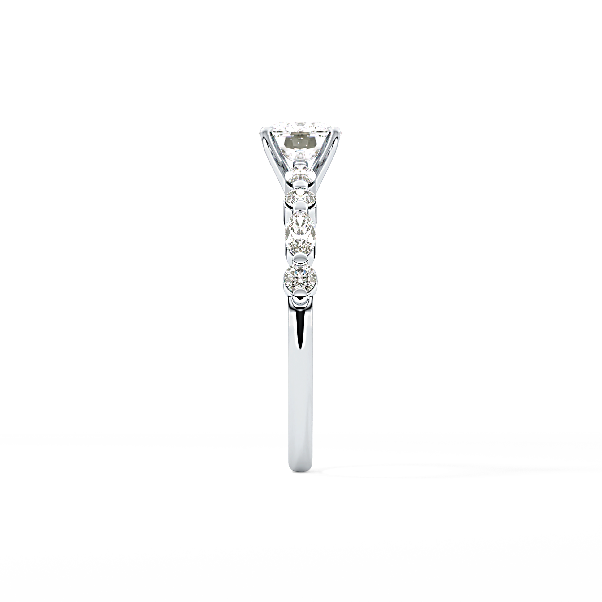 Cushion Pave Lab Grown Diamond Engagement Ring