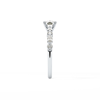 Cushion Pave Lab Grown Diamond Engagement Ring