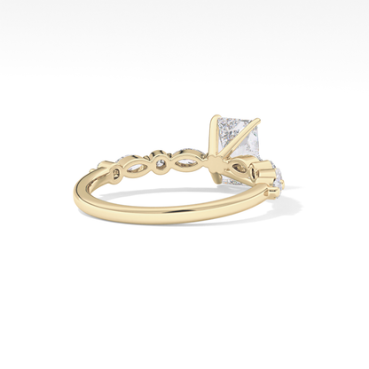 Radiant Pave Lab Grown Diamond Engagement Ring
