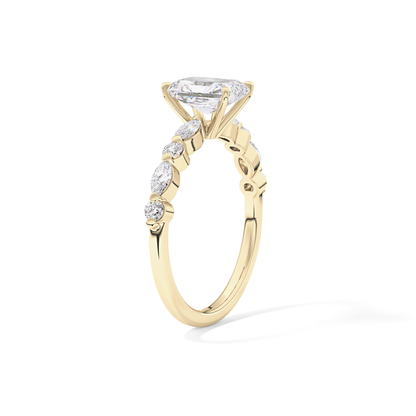 Radiant Pave Lab Grown Diamond Engagement Ring